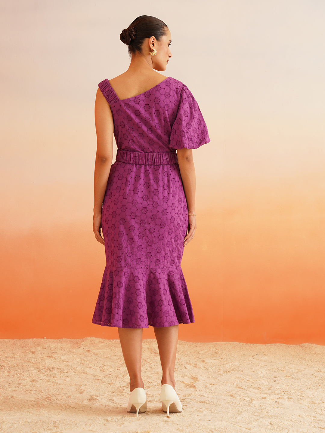 Beatnik Purple Fit n Flare Dresses