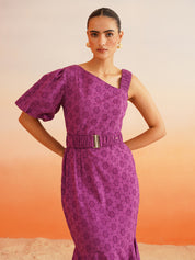 Beatnik Purple Fit n Flare Dresses