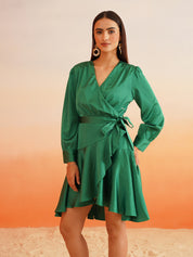 Beatnik Green Wrap Dresses