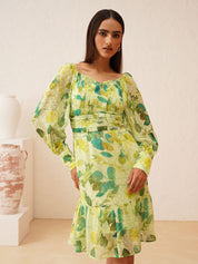 Beatnik Green Empire Womens Dresses