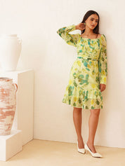 Beatnik Green Empire Womens Dresses