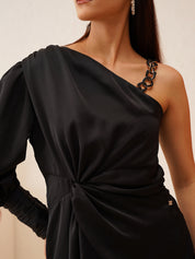 Beatnik Black One Shoulder Dresses Womens Dresses