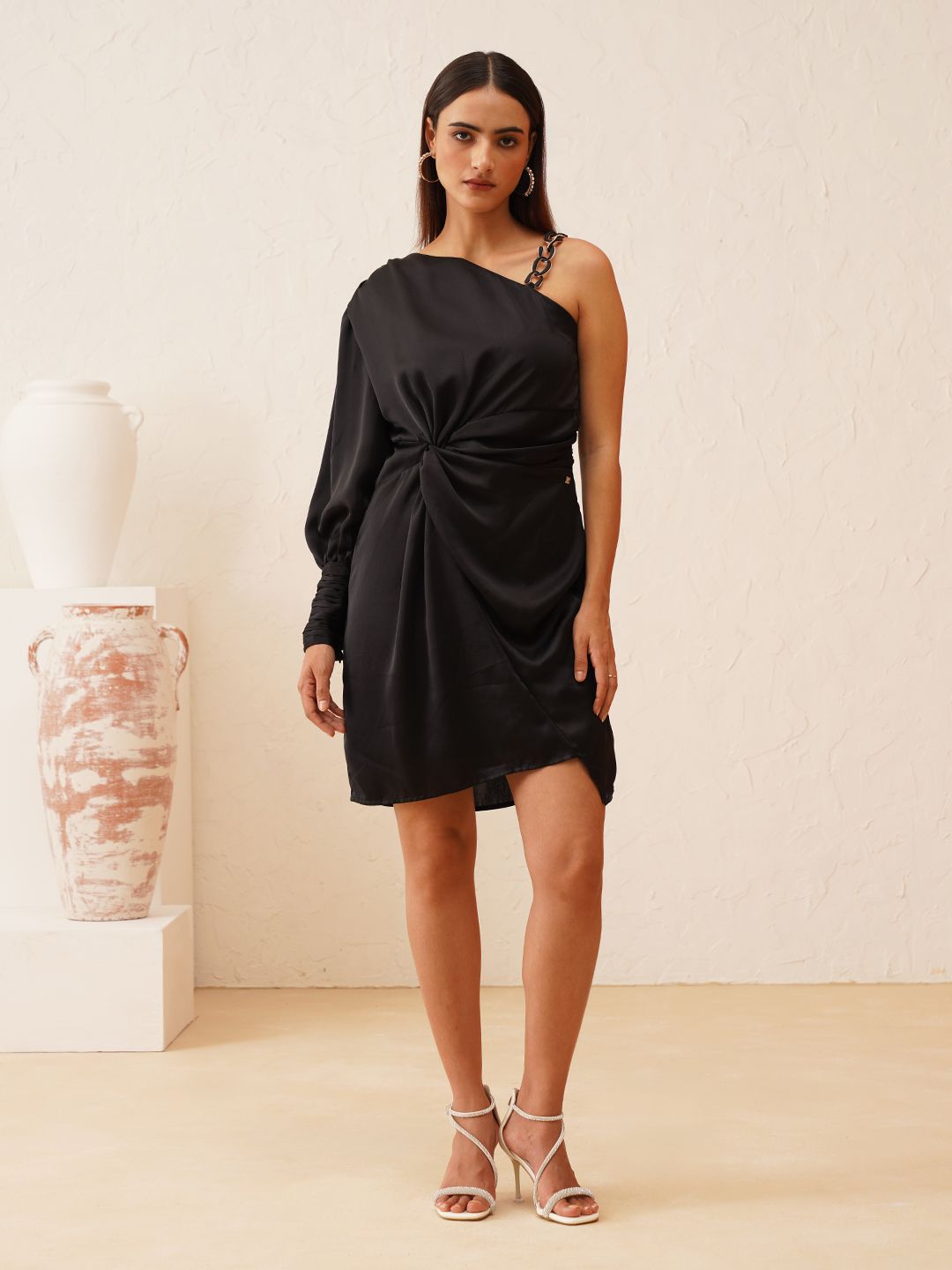 Beatnik Black One Shoulder Dresses Womens Dresses