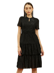 Beatnik A-line Midi Self Womens Dresses