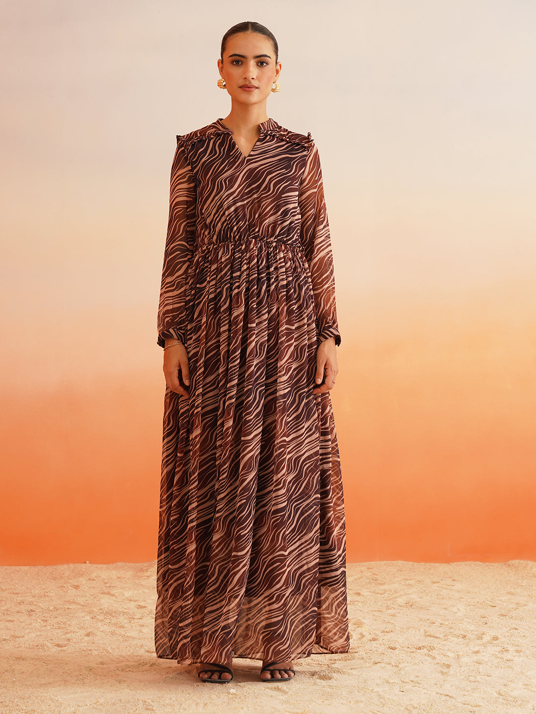 Peasant Dresses Maxi Printed Womens Dresses