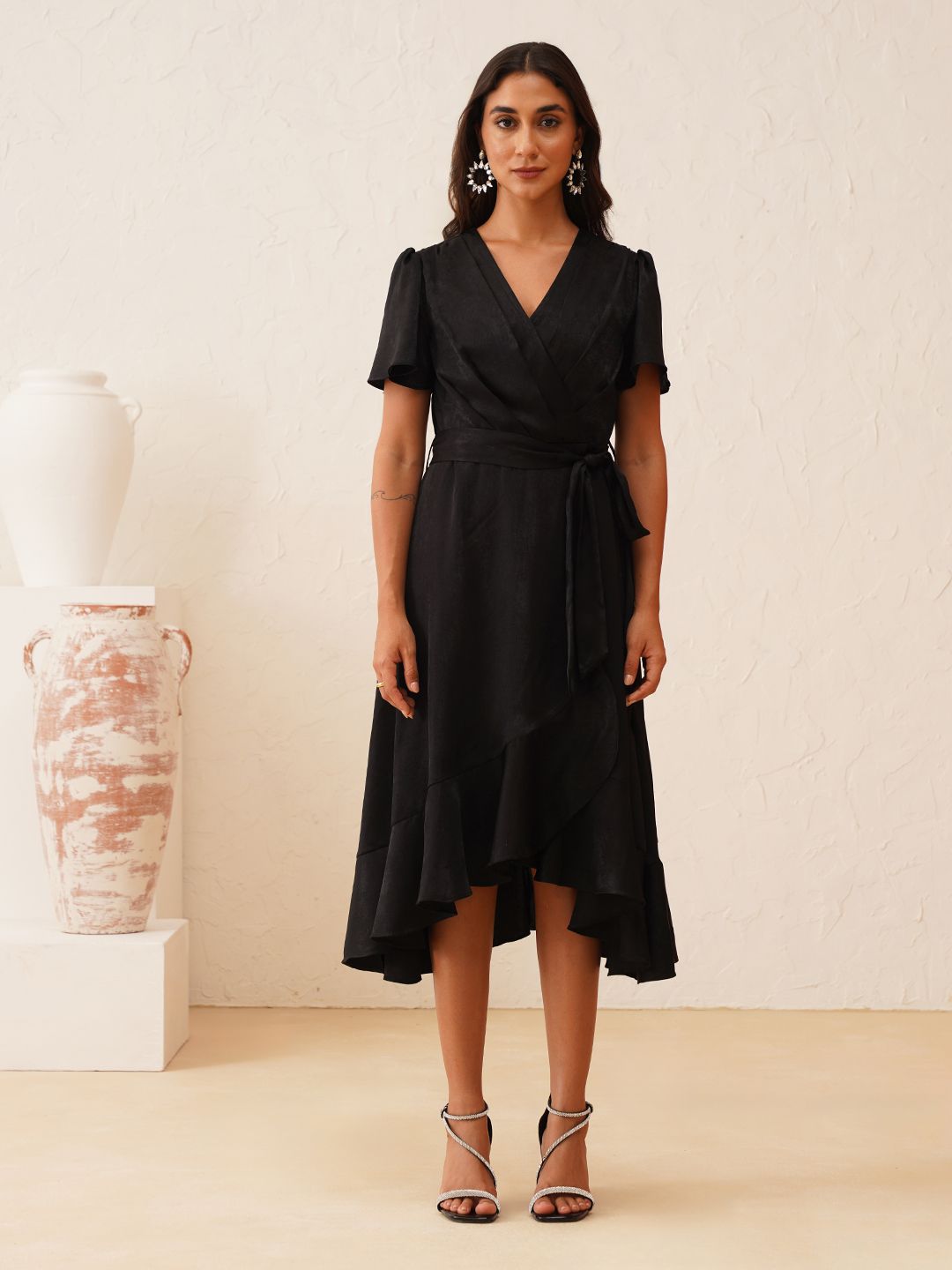 Beatnik Black Wrap Dresses Womens Dresses