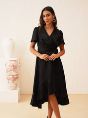 Beatnik Black Wrap Dresses Womens Dresses