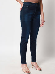 Beatnik Dark Blue Stretchable Slim Fit Womens Jeans