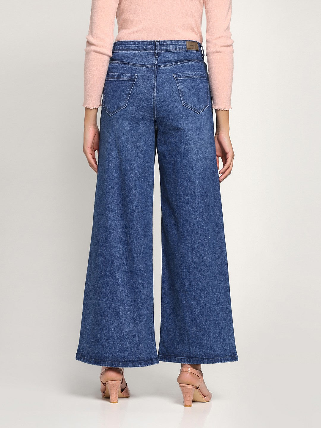 Beatnik Dark Blue Wide Leg Womens Jeans