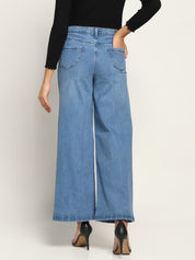 Beatnik Light Blue Wide Leg Womens Jeans