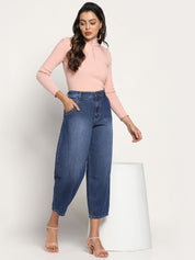 Beatnik Dark Blue Balloon Fit Womens Jeans