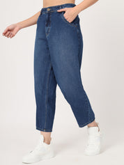 Beatnik Denim Blue Balloon Fit Womens Jeans