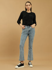 Beatnik Bootcut Full Length Self Womens Jeans