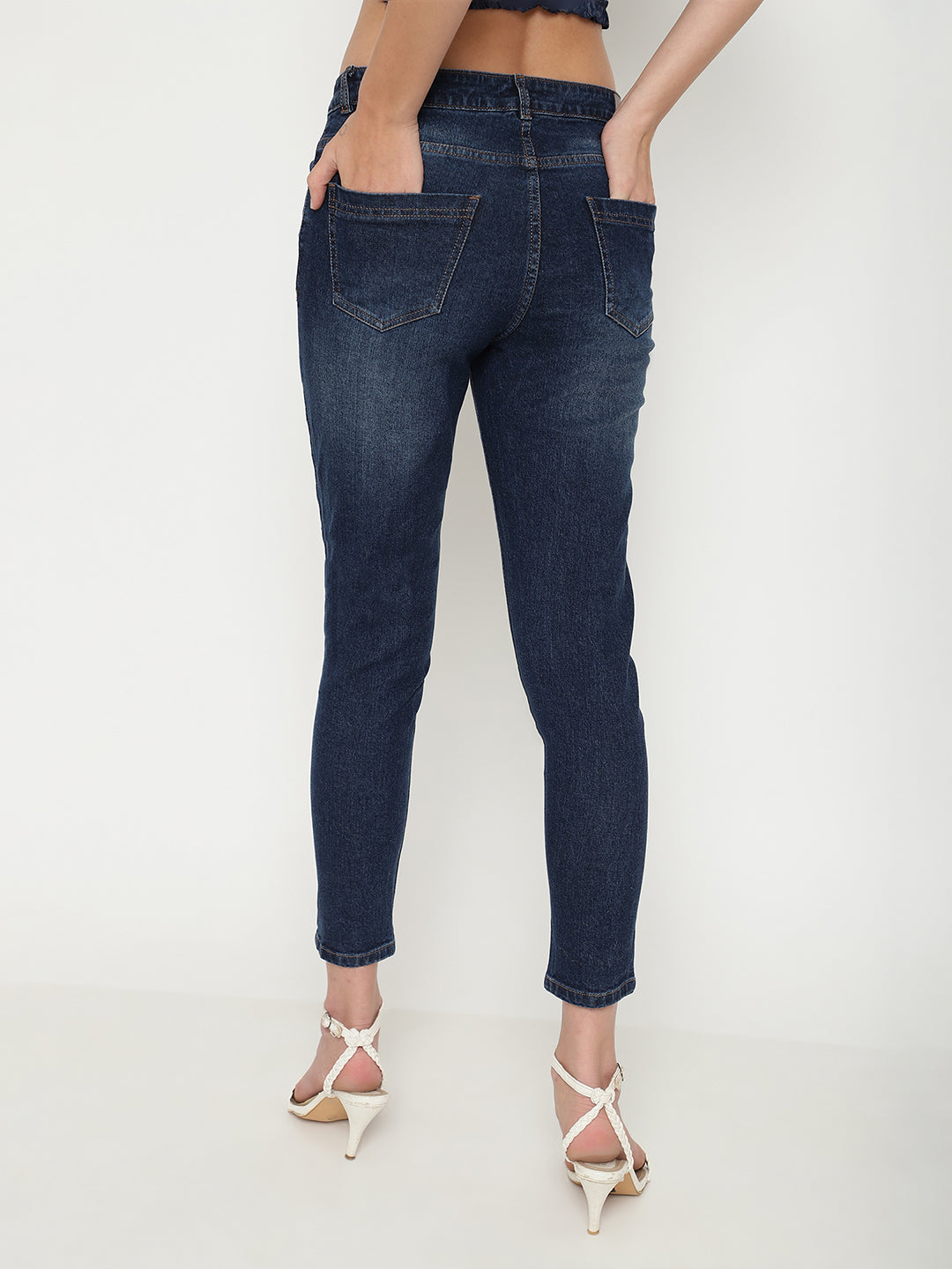 Beatnik Casual Wear High-Rise Stretchable Denim Blue Jeans