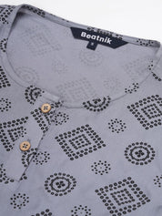 Beatnik Round Neck Slate Grey Women Tunic