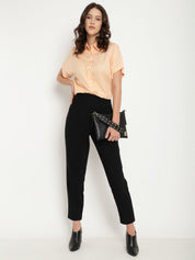 Orange Formal Spread Collar Shirt Beatnik