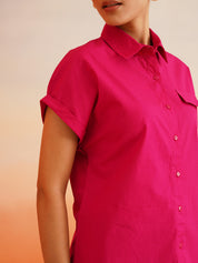 Elevate your wardrobe Hot Pink Western Shirt