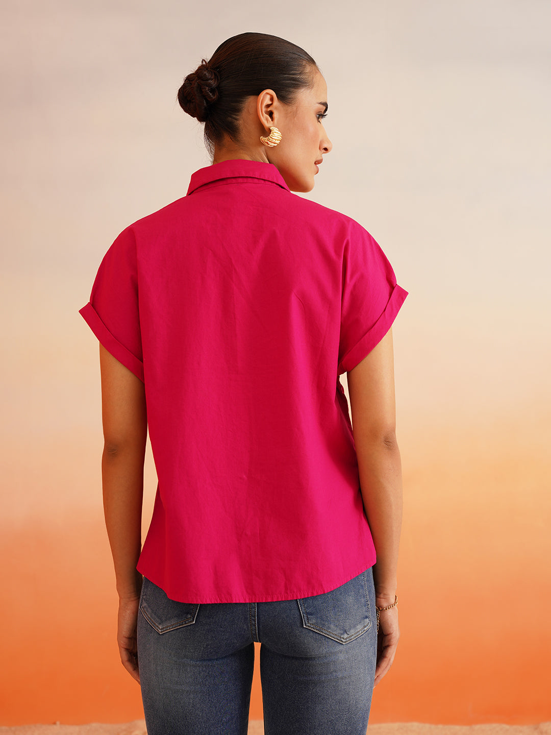 Elevate your wardrobe Hot Pink Western Shirt