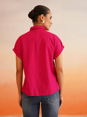 Elevate your wardrobe Hot Pink Western Shirt