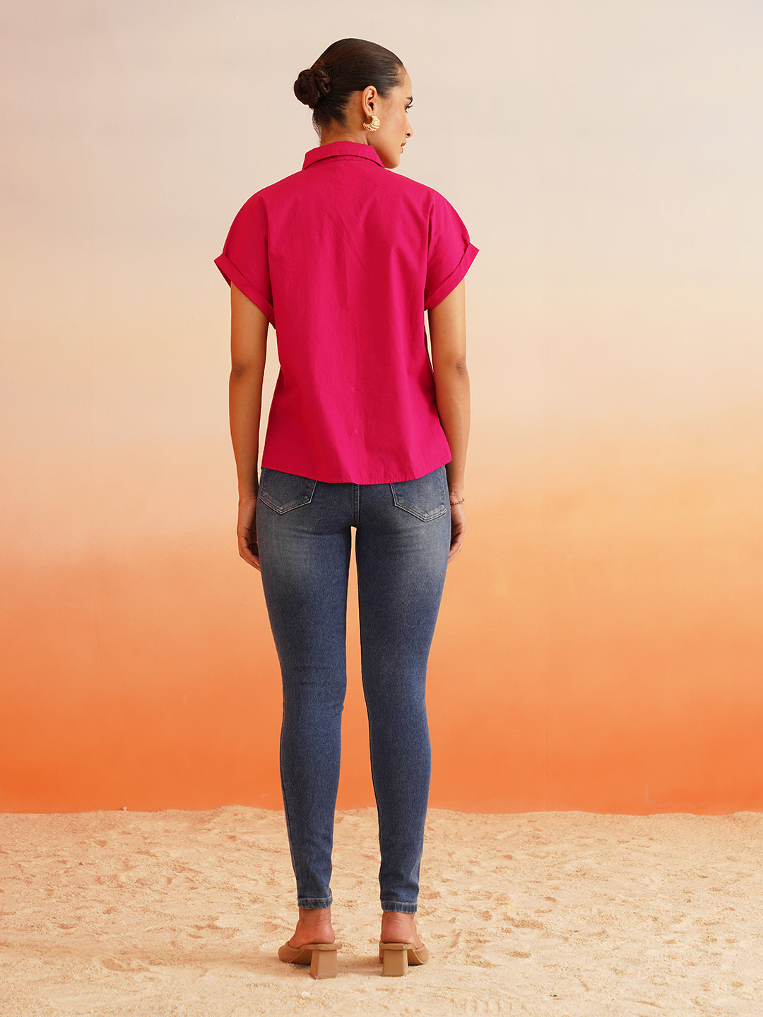 Elevate your wardrobe Hot Pink Western Shirt