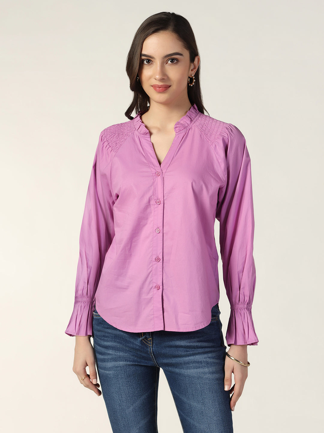 Beatnik Orchid Western  Womens Shirt