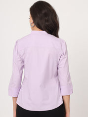 Beatnik Cotton Mandarin Collar Shirt