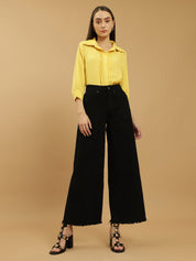 Beatnik Spread Collar Pleated Shirt