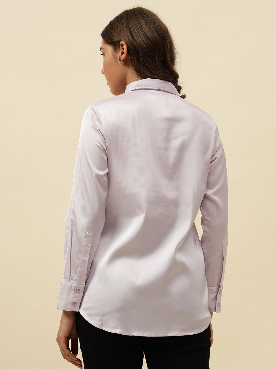 Lavender Western Spread Collar Shirt Beatnik