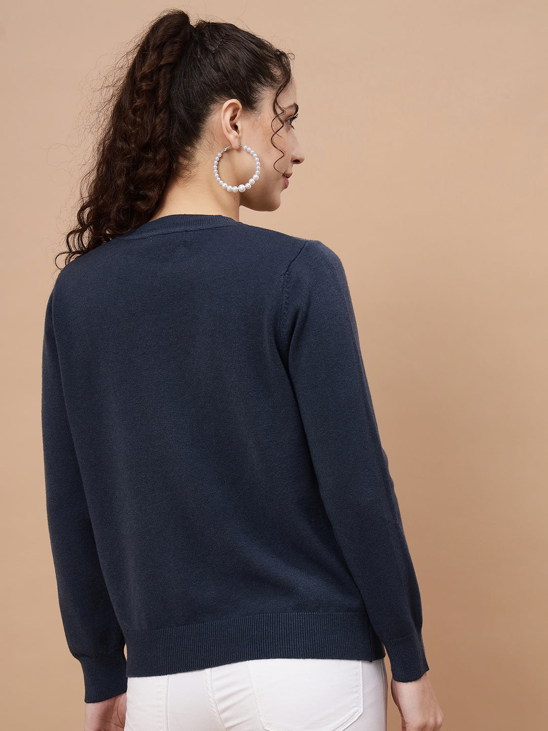 Beatnik Dark Blue Pull Over Womens Sweaters