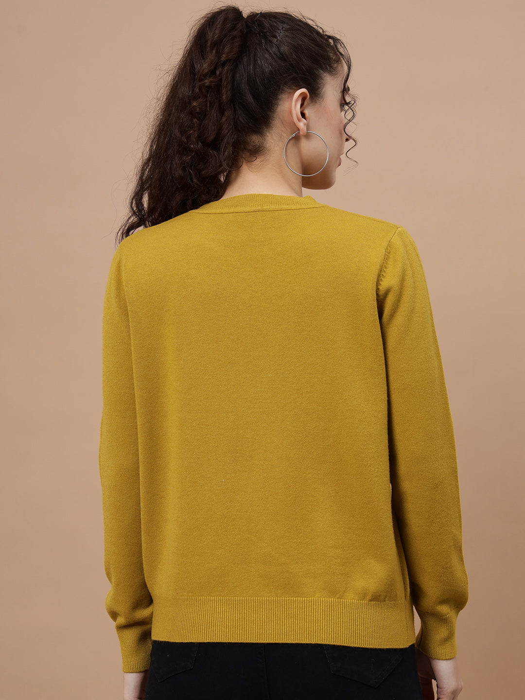 Beatnik Mustard Pull Over Womens Sweaters