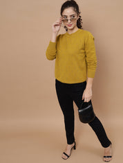 Beatnik Mustard Pull Over Womens Sweaters