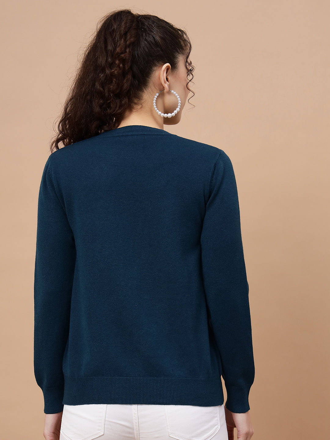 Beatnik Navy Blue Pull Over Womens Sweaters