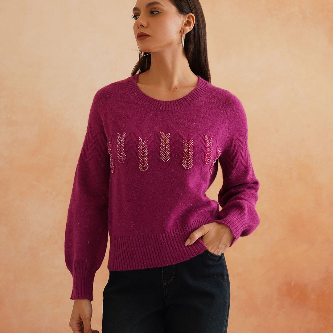 Pull Over Purple Sweaters Beatnik