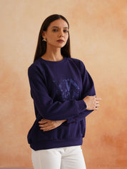 Blue Full Sleeve Sweatshirts Beatnik