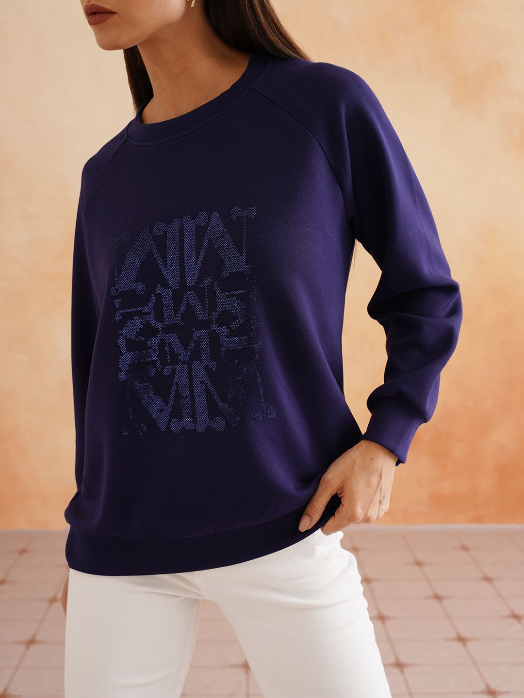 Blue Full Sleeve Sweatshirts Beatnik