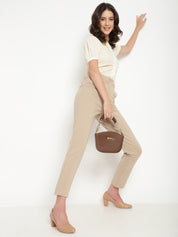 Beatnik Beige Straight Treggings