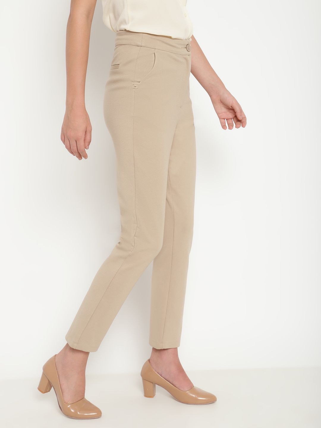 Beatnik Beige Straight Treggings