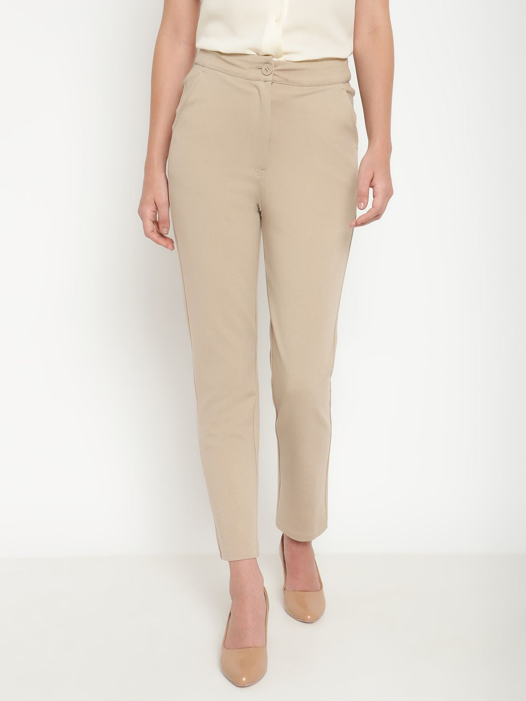 Beatnik Beige Straight Treggings