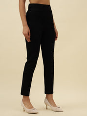 Black Slim Fit Stretchable Tregging Beatnik