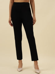 Black Slim Fit Stretchable Tregging Beatnik