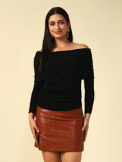 Wrap Black Womens Tops Beatnik