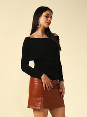 Wrap Black Womens Tops Beatnik