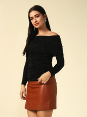 Wrap Black Womens Tops Beatnik