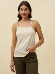 Beige Cami  Off-shoulder Top