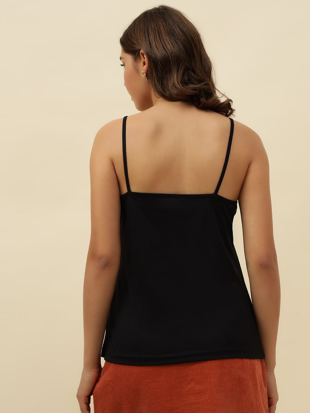 Black Cami  Off-shoulder Top Beatnik