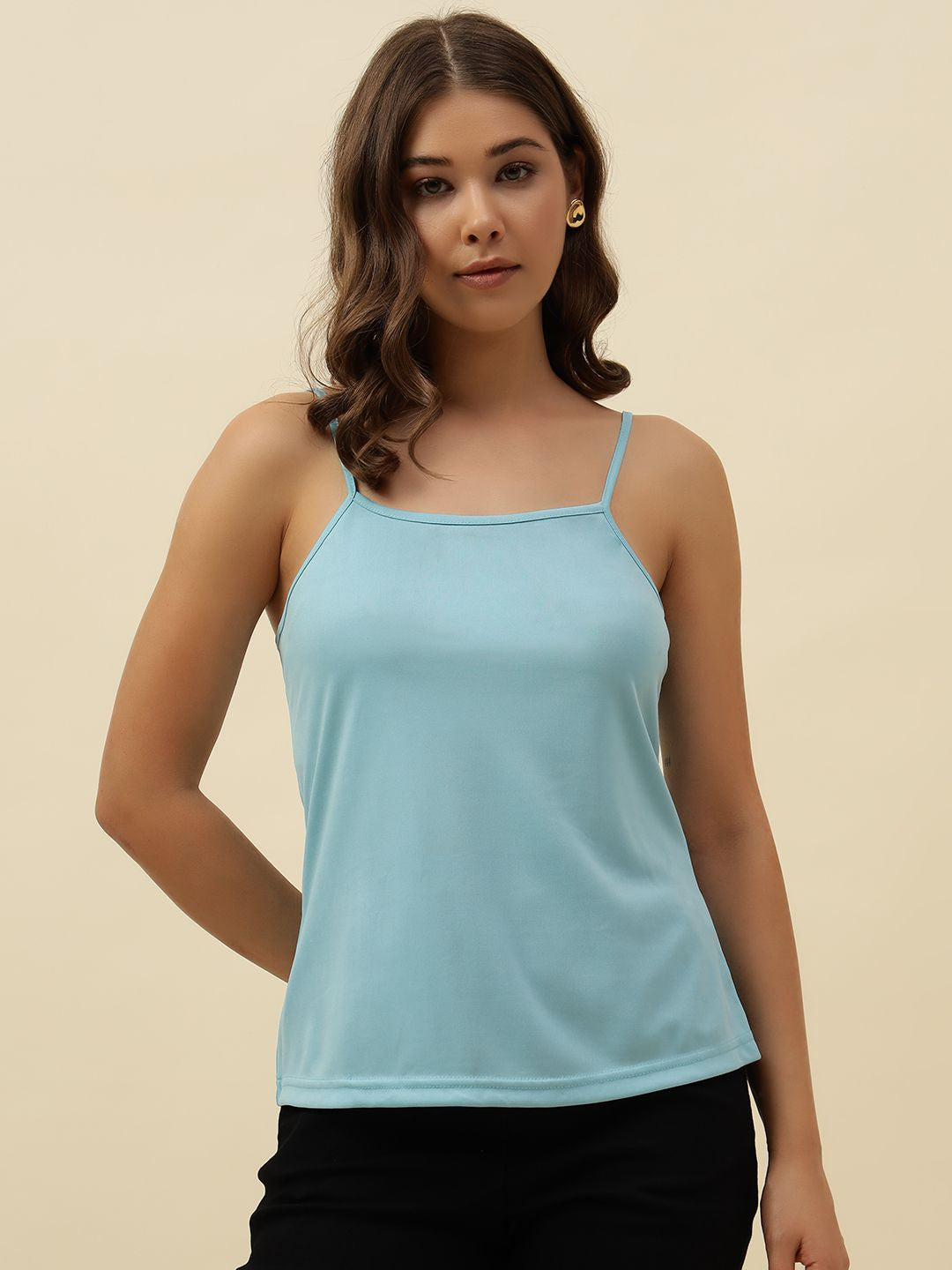 Blue Cami  Off-shoulder Top Beatnik