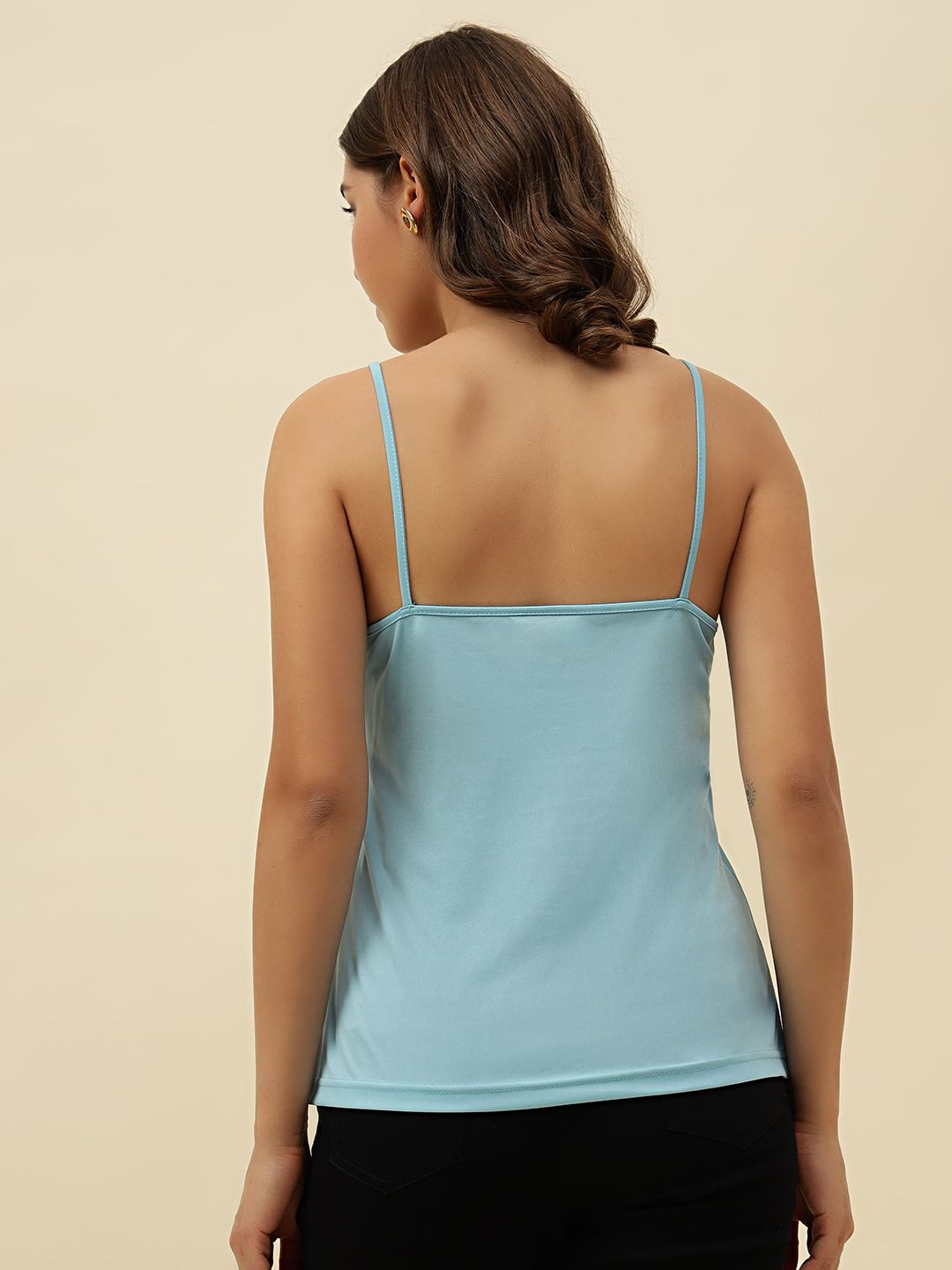 Blue Cami  Off-shoulder Top Beatnik