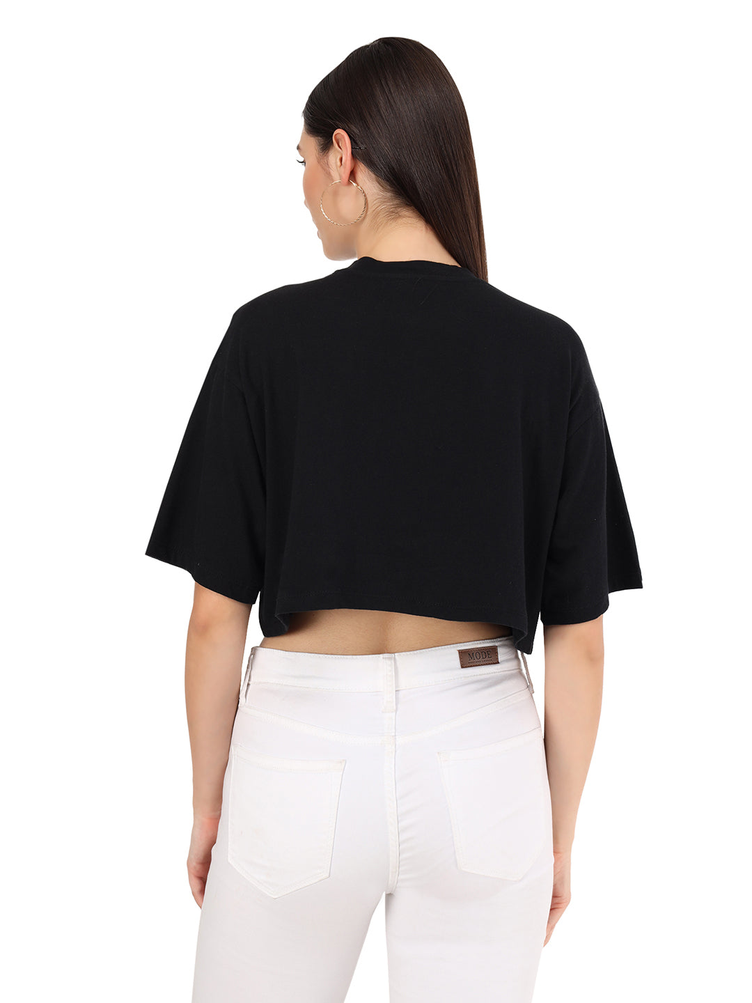 Beatnik Black Crop  Womens Top