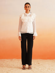 Beatnik White Shirt Style Tops