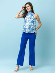 Beatnik Royal Blue Flare Womens Trousers